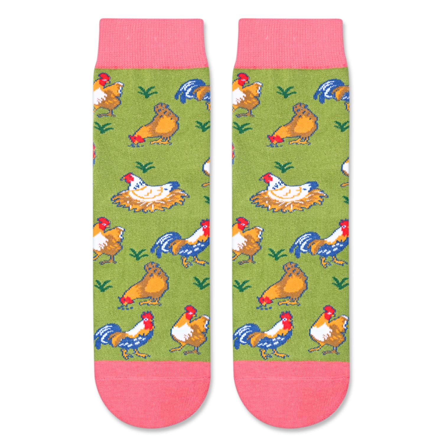 Zmart Kids Funny Socks Fun Socks girls Chicken Socks Teens, Cute Chicken Lover Gifts Animal Children 7-10 Years