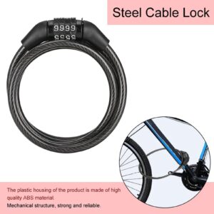 Bike Lock Cable, Cable Lock Keyless Bike Lock Waterproof Anti-Theft Cable Lock Security Bike Lock Bike Chain Lock for Bike Scooter Glass Door