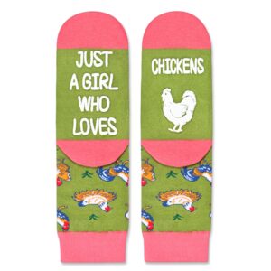 Zmart Kids Funny Socks Fun Socks girls Chicken Socks Teens, Cute Chicken Lover Gifts Animal Children 7-10 Years