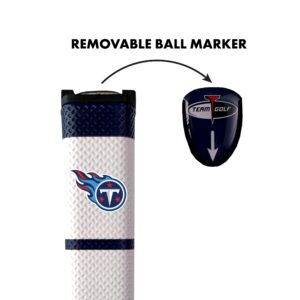 Team Golf NFL Tennessee Titans Golf Putter Grip NFL Golf Putter Grip (Multi Colored) with Removable Ball Marker, Durable Wide Grip & Easy to Control