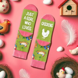 Zmart Kids Funny Socks Fun Socks girls Chicken Socks Teens, Cute Chicken Lover Gifts Animal Children 7-10 Years