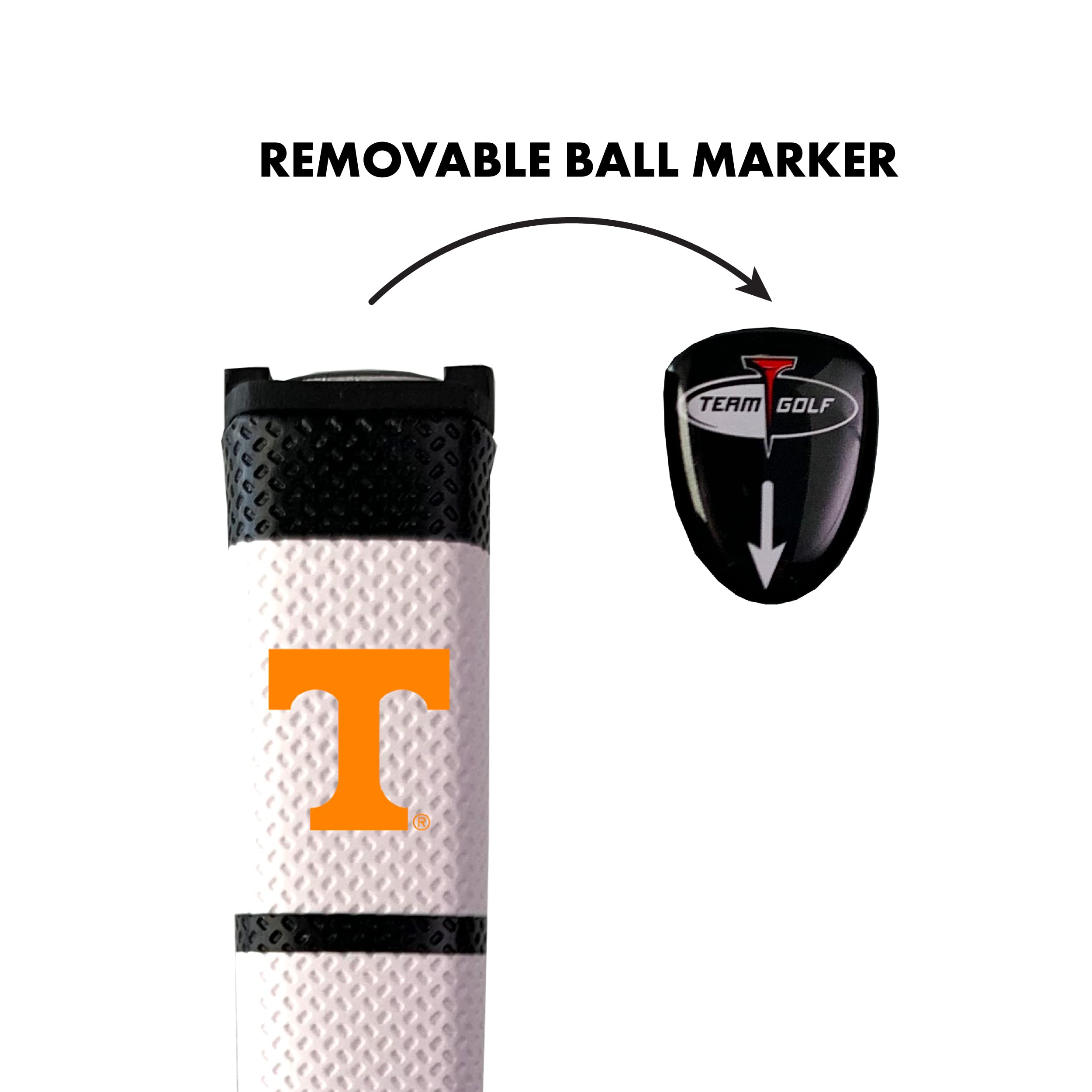 Team Golf NCAA TENNESSEE Golf Putter Grip Team Golf NCAA Golf Putter Grip (Multi Colored) with Removable Ball Marker, Durable Wide Grip & Easy to Control