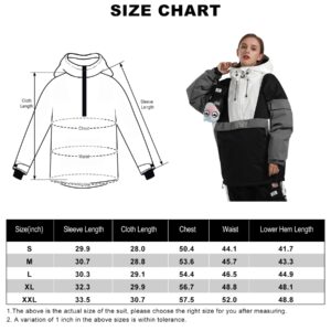 GSOU SNOW Women Ski Jacket Snow Coat Waterproof Windproof Snowboarding Jacket Coat Insulated Warm Winter