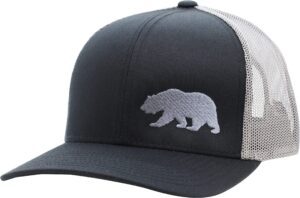 lindo trucker hat - critter collection (bear - black/graphite)