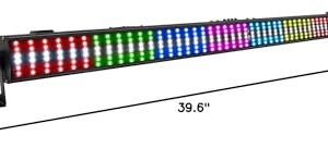 OPPSK LED Stage Wash Light Bar - 100W 288LEDs RGBW DJ Light Bar with Chasing Function Pixel Mapping Strobe Lighting Effects Uplights for Events Concert Music Live Show Wedding Party Stage Lighting