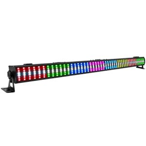 OPPSK LED Stage Wash Light Bar - 100W 288LEDs RGBW DJ Light Bar with Chasing Function Pixel Mapping Strobe Lighting Effects Uplights for Events Concert Music Live Show Wedding Party Stage Lighting