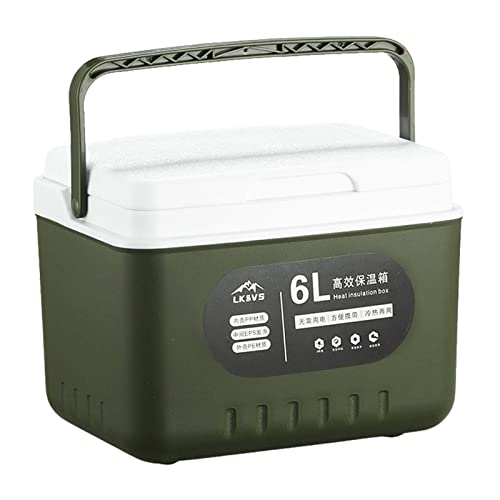 LAFANDE Compact Ice Coolers | 6 QT Portable High-Capacity Cooler Molded Lunch Box Cooler,Ice Box for Camping, Fishing, Hunting, BBQs & Outdoor Activities