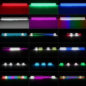 OPPSK LED Stage Wash Light Bar - 100W 288LEDs RGBW DJ Light Bar with Chasing Function Pixel Mapping Strobe Lighting Effects Uplights for Events Concert Music Live Show Wedding Party Stage Lighting