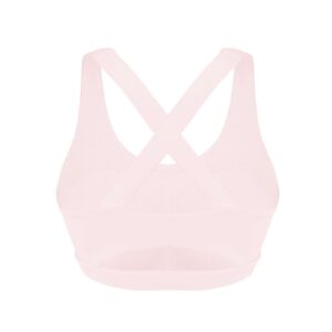 songful Sports Bras for Women, Medium Support Cami Bras No Underwire Seamless Bras with Removable Pads Light Pink