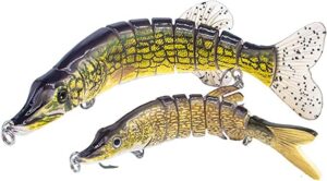 northern-pike-lures-multi-jointed-swimbaits-fishing-lure 5" 8" inch for musky lake trout fishing tackle