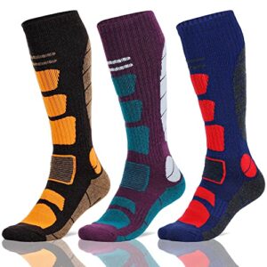 ski socks merino wool thermal knee high winter snowboard sport socks men women, hunting