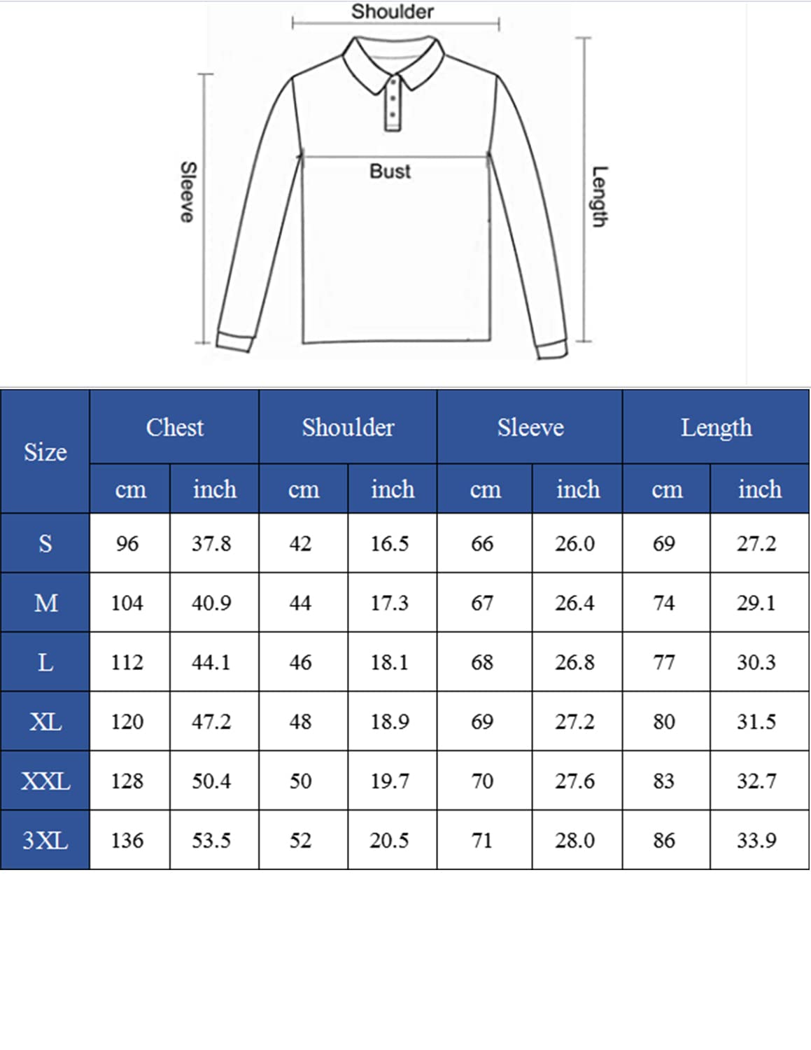 LIUPMWE Mens Long Sleeve Polo Shirts with Pocket Contrasting Colors Collar Soft Cotton Shirts Golf T-Shirt,B-Blue 02,XL