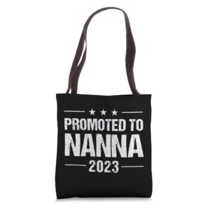 promoted to nanna est 2023 for women - funny new grandma tote bag