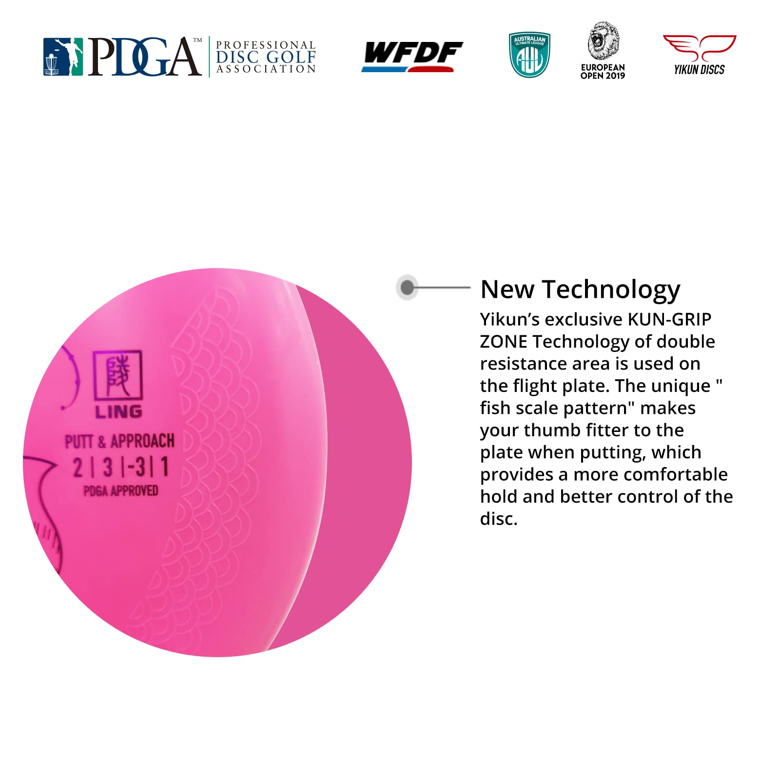 Yikun Professional Disc Golf Putter Putt & Approach 165-170g Straight Flying High Glide Putter Perfect for Outdoor Games and Competition (Pink)