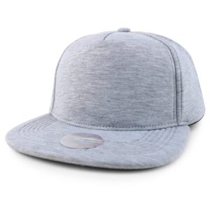 trendy apparel shop xxl oversize flatbill structured foam snapback cap - heather grey - 2xl