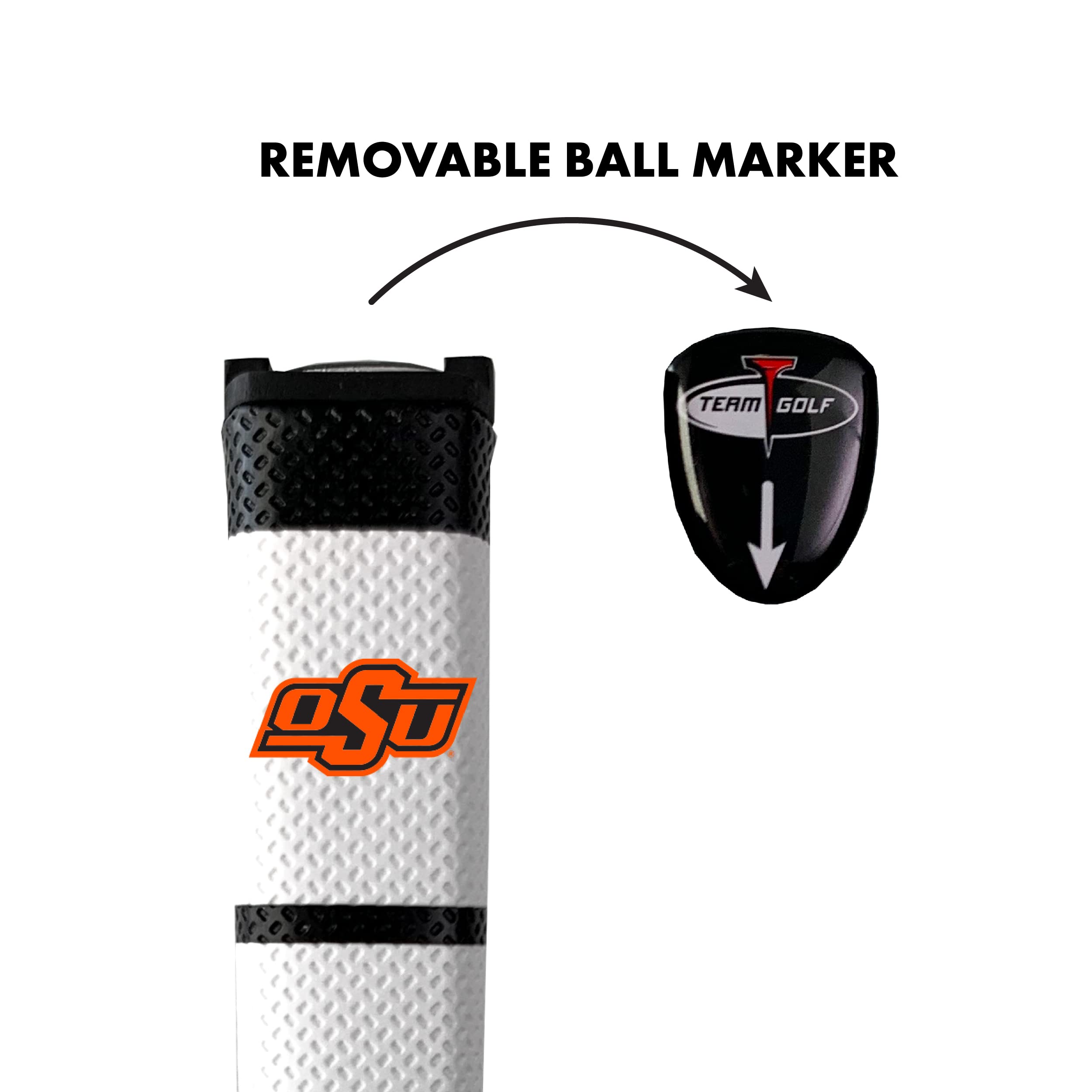 Team Golf NCAA OKLAHOMA ST Golf Putter Grip Team Golf NCAA Golf Putter Grip (Multi Colored) with Removable Ball Marker, Durable Wide Grip & Easy to Control