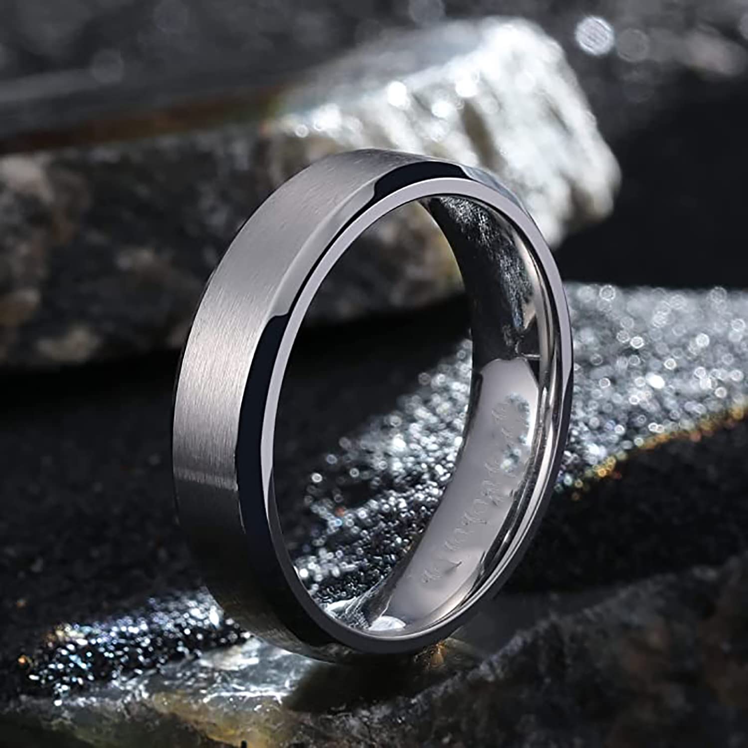 3pcs Titanium Steel Rings, 4mm/6mm/8mm Rings for Men and Women, Stainless Steel Rings, Engagement Rings, Matching Rings, Decorative Rings, Graduation Gifts Birthday Gifts Holiday Gifts (6mm, 10)