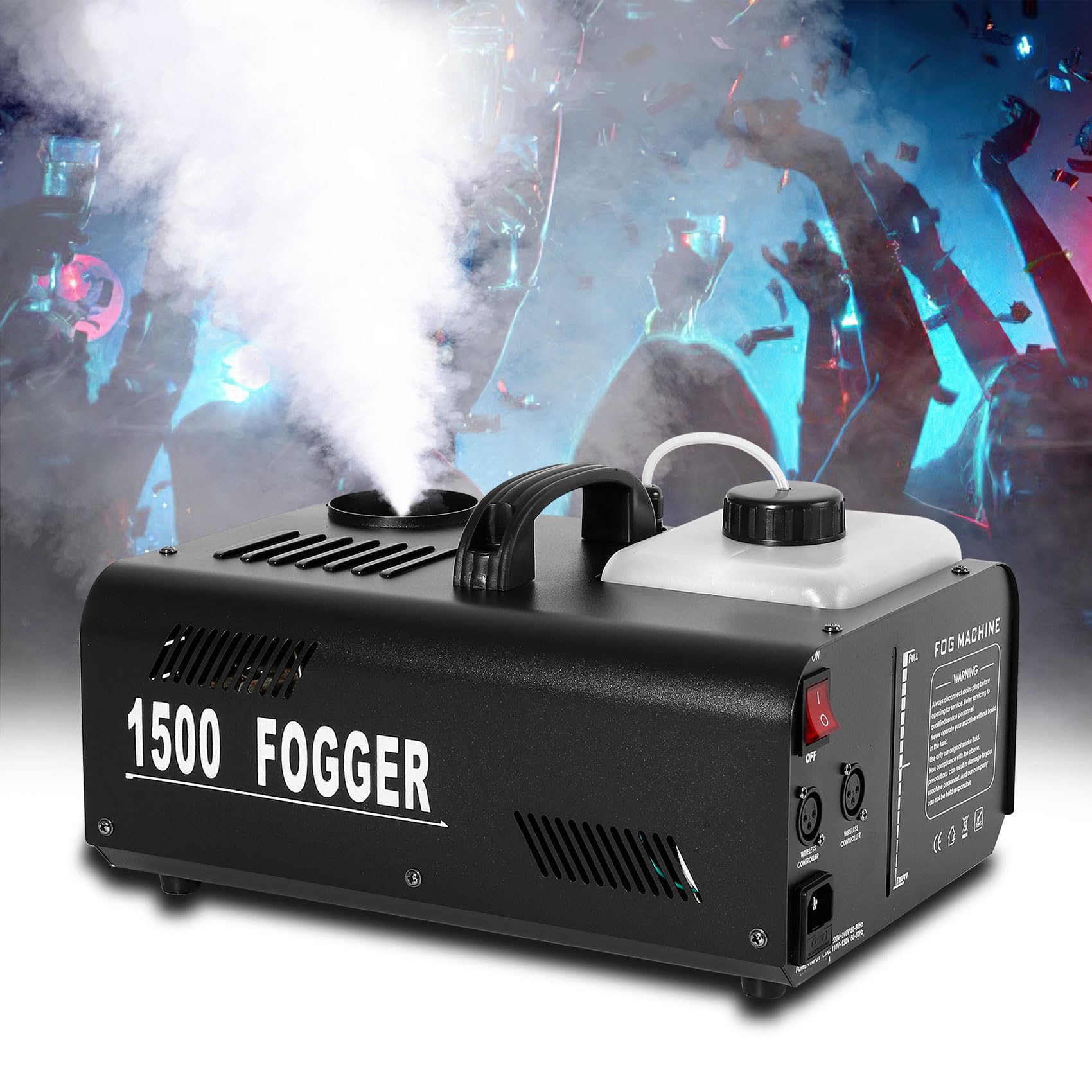 TCFUNDY 1500W Fog Machine 2PCS Vertical Smoke Machine Stage Fogger with Remote control for Halloween Wedding Disco Club Christmas Party DJ Performance