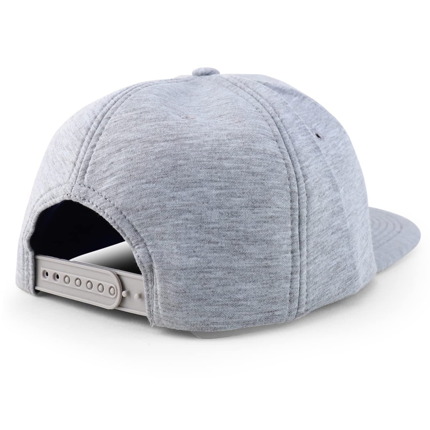 Trendy Apparel Shop XXL Oversize Flatbill Structured Foam Snapback Cap - Heather Grey - 2XL