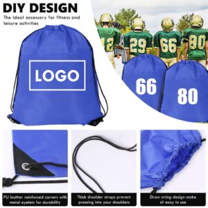 6PCS Drawstring Backpack String Bag Beach Daypack Bags Bulk X-Large Sports Cinch Sack Gym String Bags Machine Washable