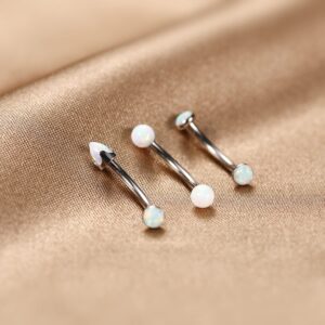 GAGABODY Eyebrow Jewelry 16g G23 Titanium Eyebrow Piercing Jewelry Curved Barbell 16g Belly Button Ring 6mm-12mm Cartilage