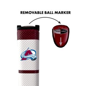 Team Golf NHL Colorado Avalanche Golf Putter Grip Team Golf NHL Golf Putter Grip (Multi Colored) with Removable Ball Marker, Durable Wide Grip & Easy to Control