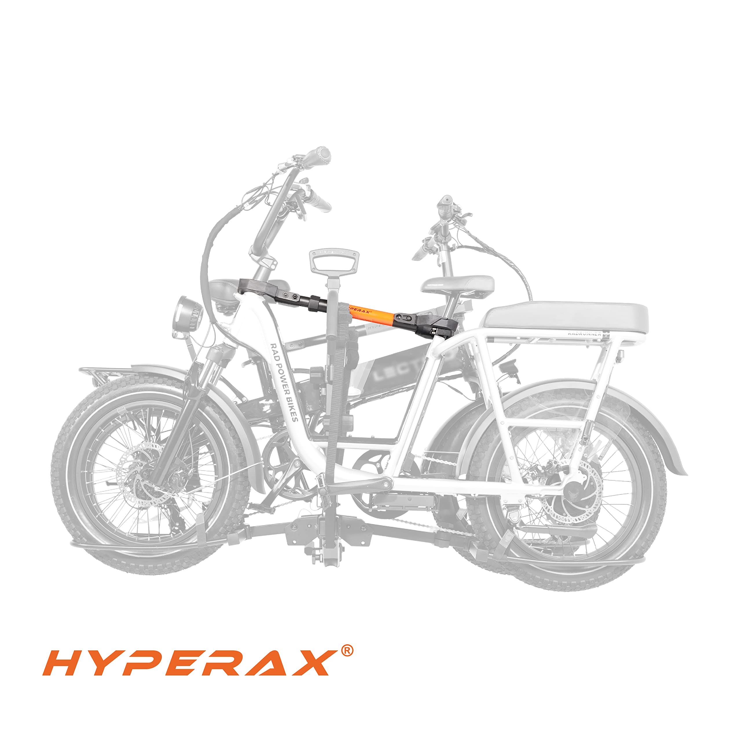 HYPERAX Special Combo - Volt eco with 2 X E-Bike Adapter - Platform Bike Rack for Car, SUV, Trucks, Sedan - for 2" Hitch Fits Up to 2 X 60 lbs Bike with Up to 5" Fat Tires - NO RV USE!