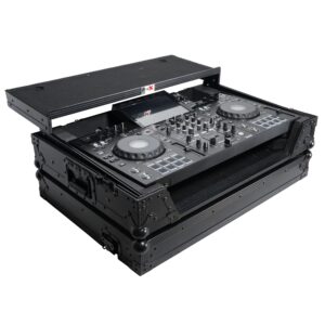 ProX XS-XDJRX3WLTBL ATA Flight Case For Pioneer DDJ-REV5 XDJ-RX3 DJ Controller w/Laptop Shelf, 1U Rack Space & Wheels Black