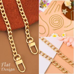 shynek Gold Purse Chain, 5PCS Crossbody Chain Strap, Gold Belt Chain, Chain Replacement Accessories, Purse Extender Strap for Crossbody Bags, Purses, Handbags (5 Sizes)