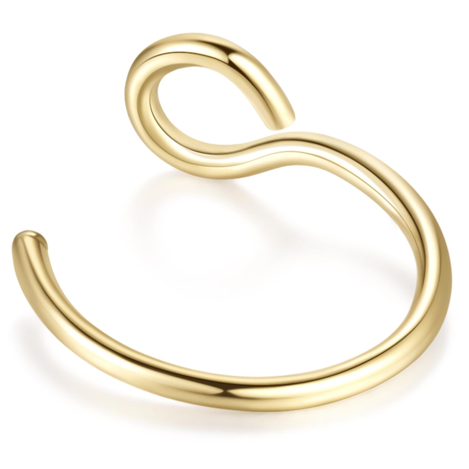 GIULIA LEONI 14K Gold Nose Ring Hoop for Women, 20G Nose Piercing Jewelry, Stainless & Hypoallergenic Nose Rings (gold)