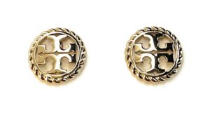 tory burch rope logo stud earring 136618 gold 720