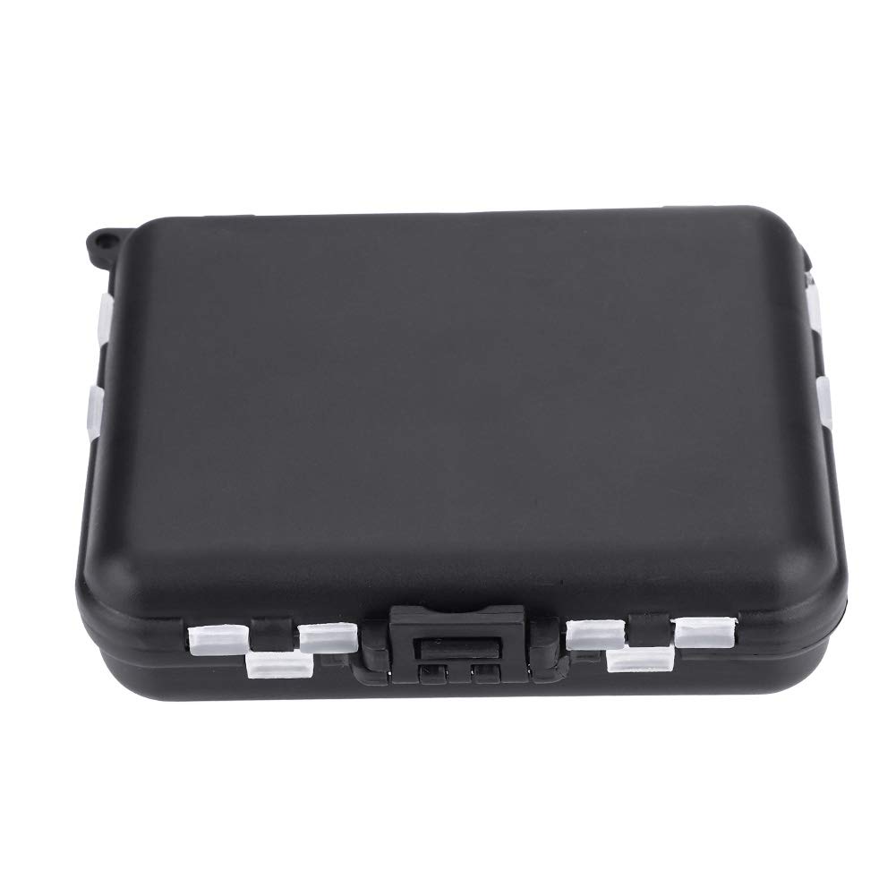 BORDSTRACT Fishing Tackle Boxes, 26 Slots Black Plastic Fishing Lures Baits Storage Box, Organizing Case for Lures, Baits, Jigs, and Other Fishing Accessories