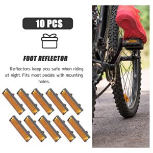 INOOMP 20Pcs Pedal Reflective Accessories Jewelry Accessories Bike Reflective Tape Night Safety Warning reflectors Reflector Strips Pedal reflectors Pedal Lights Decorate Plastic Advanced