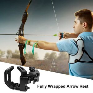 MiOYOOW Arrow Rest, Two-Way Quick Fine-Tuning Arrow Rest Compound Bow Archery Equipment with Bidirectional Clear Scale for Outdoor Archery