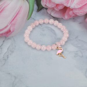 Inspirational Flamingo Gift Never Forget How Flamazing You are Bracelet Flamingo Lover Jewelry Gift for Family（Pink）