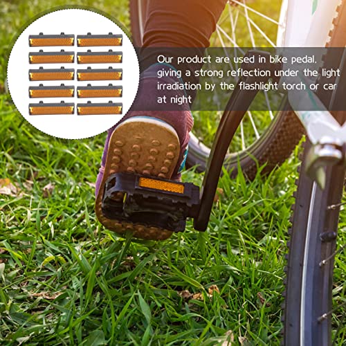 INOOMP 20Pcs Pedal Reflective Accessories Jewelry Accessories Bike Reflective Tape Night Safety Warning reflectors Reflector Strips Pedal reflectors Pedal Lights Decorate Plastic Advanced