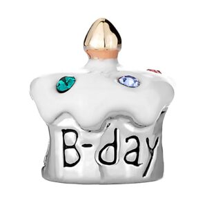 Chili Jewelry Happy Birthday Cream Cake Charm Compatible With Pandora Charms Bracelets