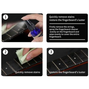 60ml Lemon Oil, Guitar Fretboard Care/Cleaning/Polishing Accessories, Fretboard Cleaner for Guitar, Bass, Ukulele