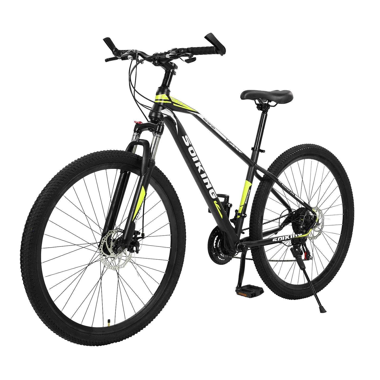 Tengma 29-Inch 21-Speed High Carbon Steel, Front and Rear Disc Brake Mountain Bike Ladies 26 Bicycle