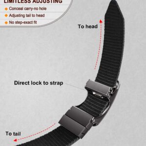 BULLIANT Mens Ratchet Belt Reversible,Web Nylon Casual Belt for Men Golf Hiking Pants Jeans 2 In 1