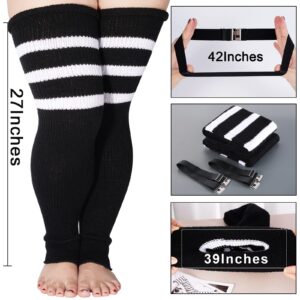 Plus Size Leg Warmers for Women, Long Leg Warmers Thigh High Leg Warmers Socks, Over Knee High Footless Socks Knit Leg Warmers