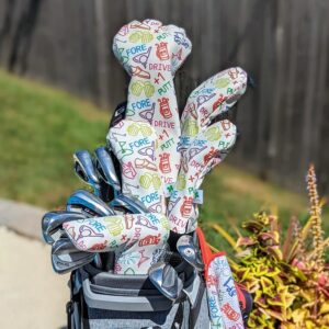 Foretra - Limited Edition Golf Icons Pattern - Fairway Wood Head Cover - Tour Quality Golf Club Cover - Style and Customize Your Golf Bag