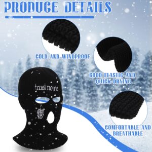 Winter Ski Mask for Men 3 Hole Balaclava Face Mask Full Face Mask Knitted Ski Mask Beanie Full Face Cover for Men Women Sport (Black)