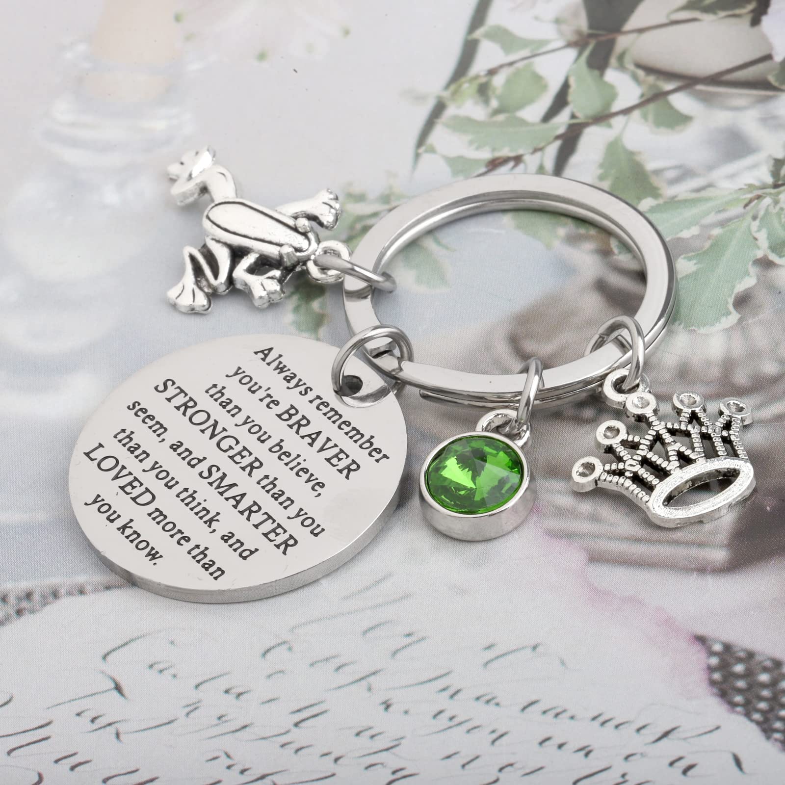 WSNANG Frog Inspired Gift You Are Braver Stronger Smarter Than You Think Keychain (P Frog Always KC)