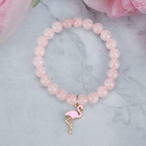 Inspirational Flamingo Gift Never Forget How Flamazing You are Bracelet Flamingo Lover Jewelry Gift for Family（Pink）