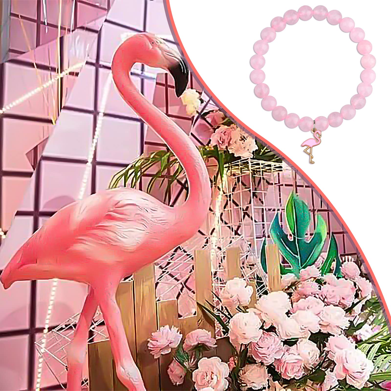 Inspirational Flamingo Gift Never Forget How Flamazing You are Bracelet Flamingo Lover Jewelry Gift for Family（Pink）