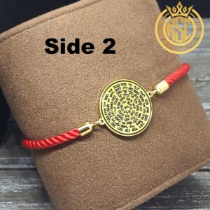 The Secret Seal Of Solomon + 72 names of God kabbalah King Solomon seal Coin Bracelet Red