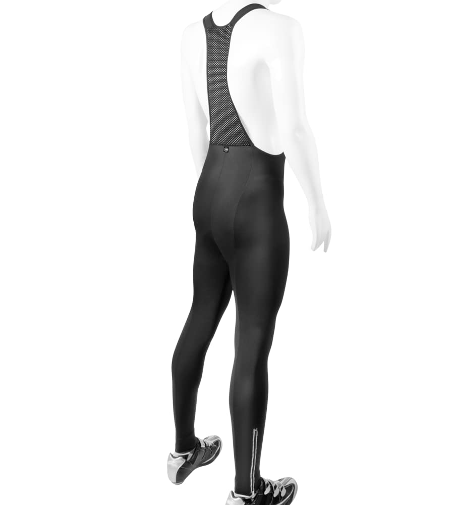 AERO|TECH|DESIGNS | Men's USA Classic Unpadded Thermal Fleece Bib-Tights | Black | Tall Fit | Large