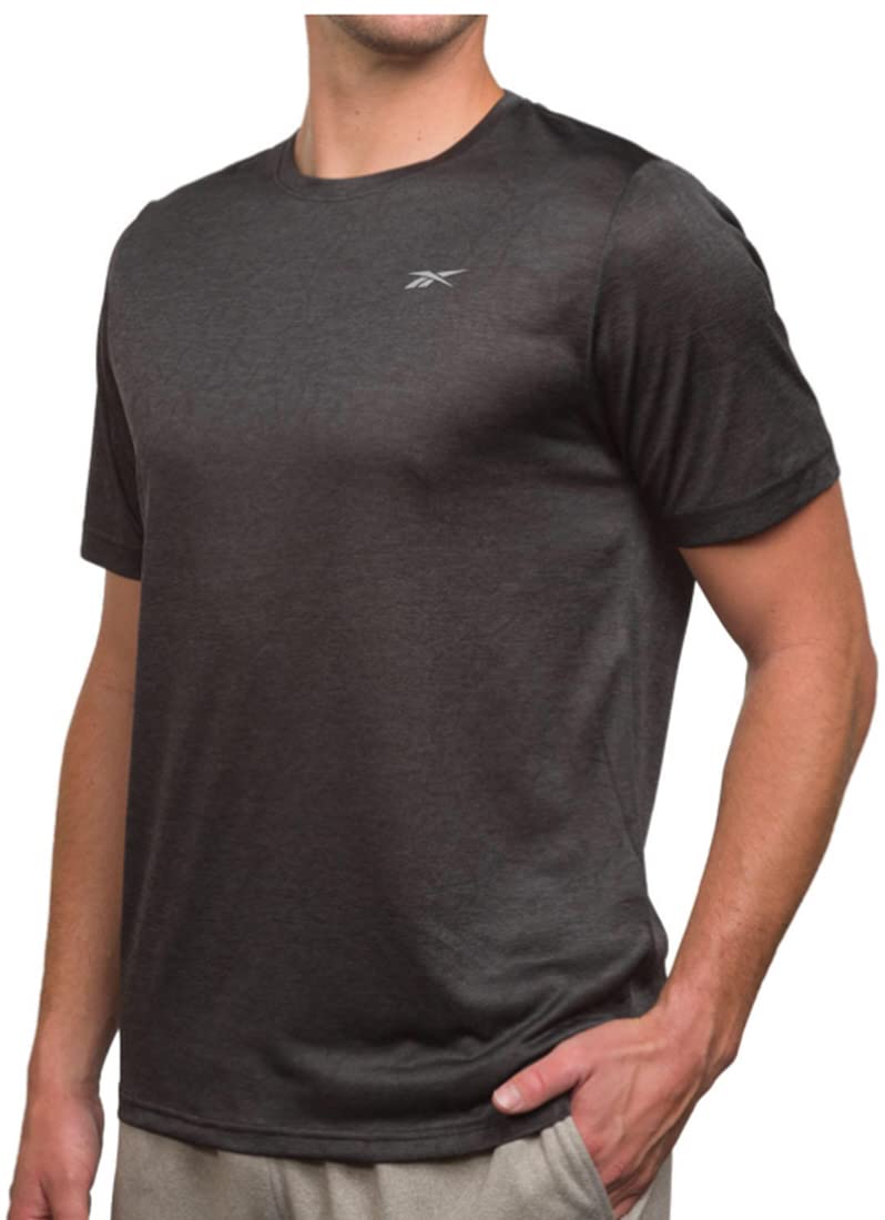 Reebok Men's Textured Active Tee (Black Jaquard, XX-Large)