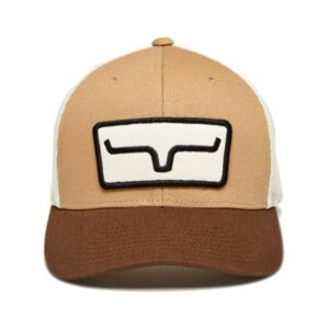 Kimes Ranch Caps The Cutter Trucker Horns Logo Patch Mesh-Back Ball/WW Brown